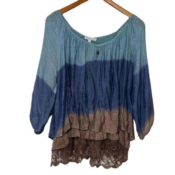 Tempo Paris Boho Romantic Fairy Nature Granola Hippie Lace Flowy Layered Large - Picture 1 of 16